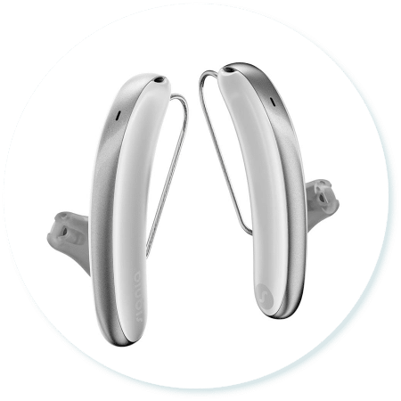 Signia Styletto AX silver pair of hearing aids